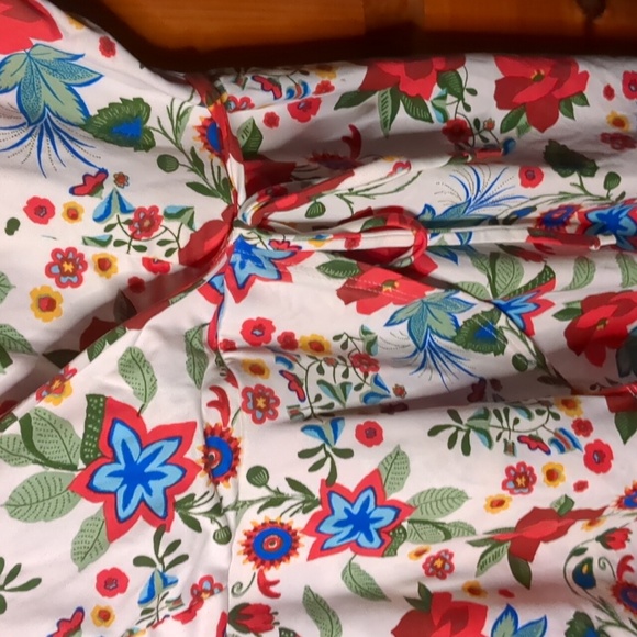 FAITH & JOY* faux wrap front, flutter sleeve, peplum waist top blouse tu… - Picture 3 of 8